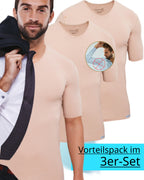 3er Pack Halbarm Unterhemd antibakteriell