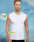 Anti-Schweiß Trägershirt Herren Weiß – antibakteriell | Schaufenberger®