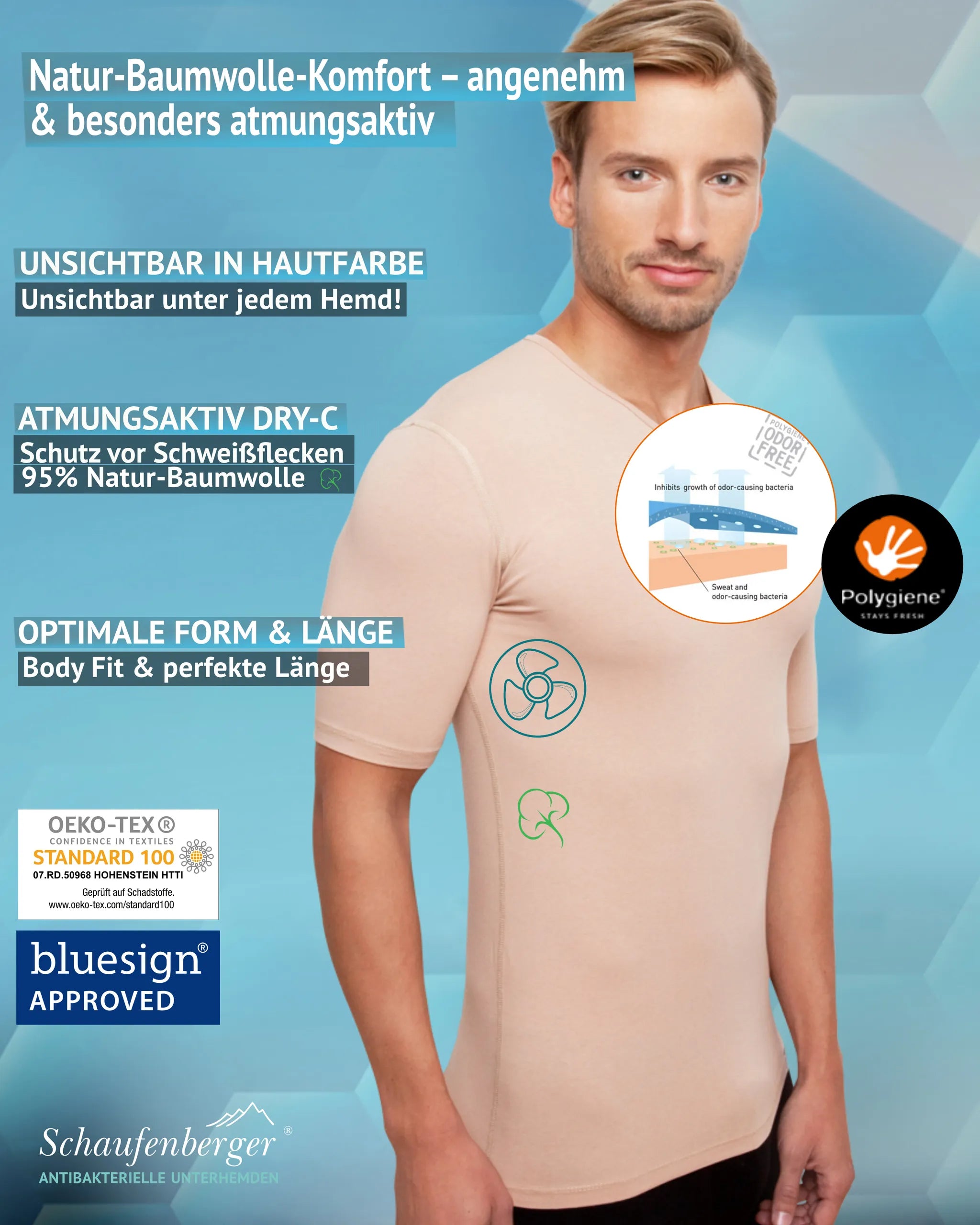 3er Pack Halbarm – Rückansicht