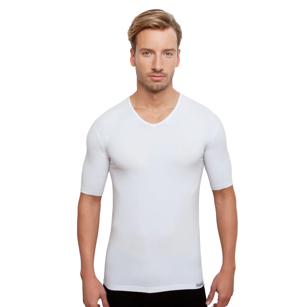 Anti-Schweiß Unterhemd Weiß ½ Arm – ideal unter weißem Hemd | Schaufenberger®