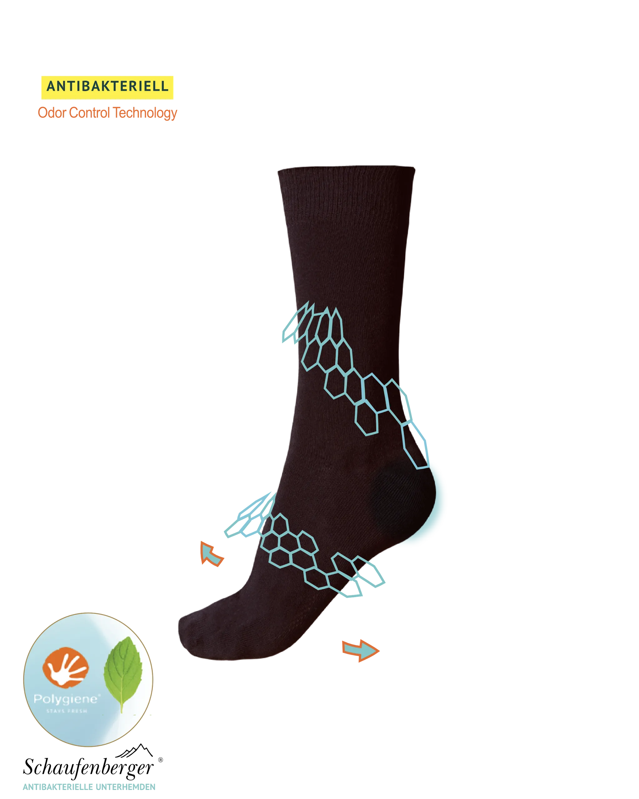 Antibakterielle Business-Socken Braun | Schaufenberger®