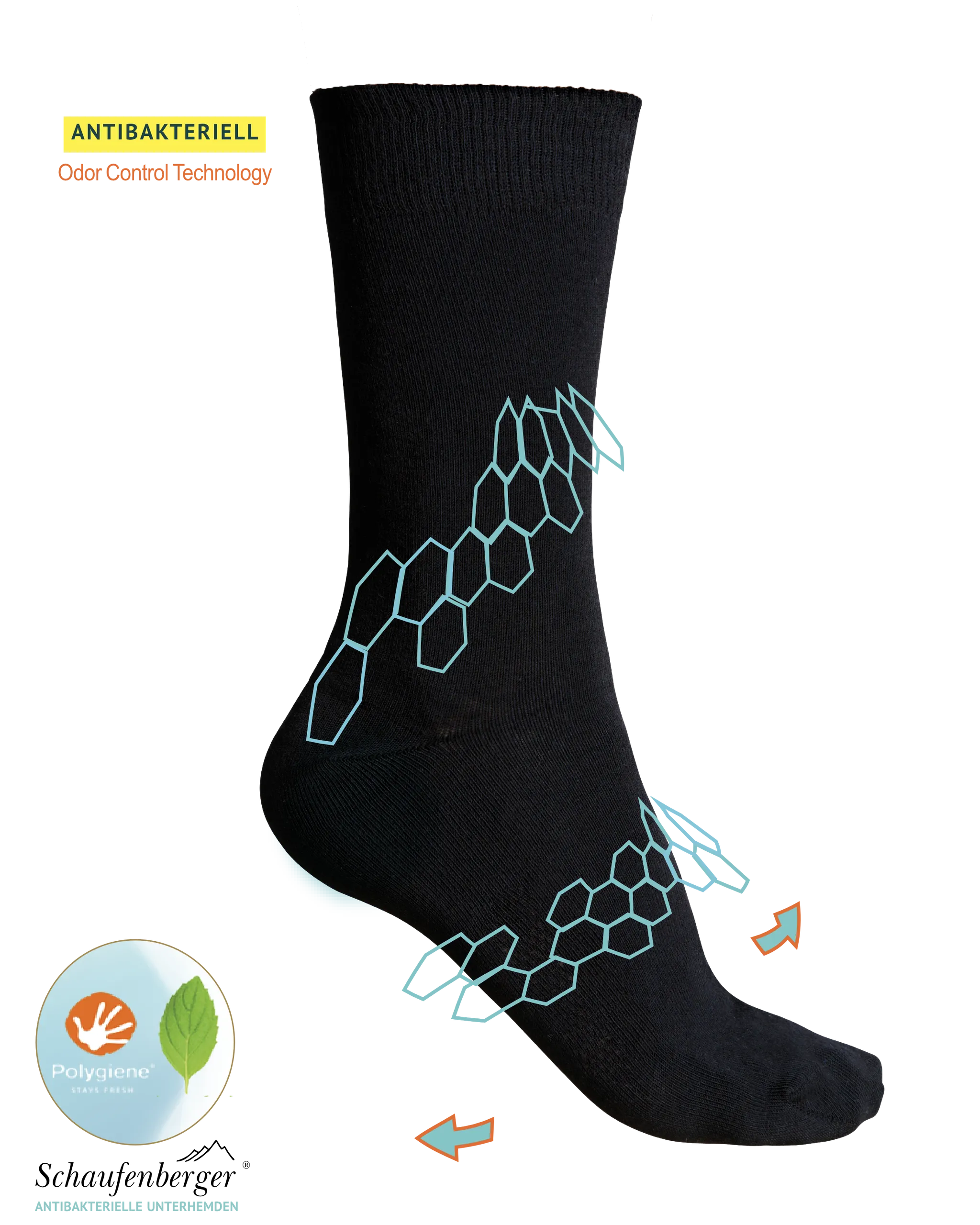 Antibakterielle Business-Socken Schwarz | Schaufenberger®