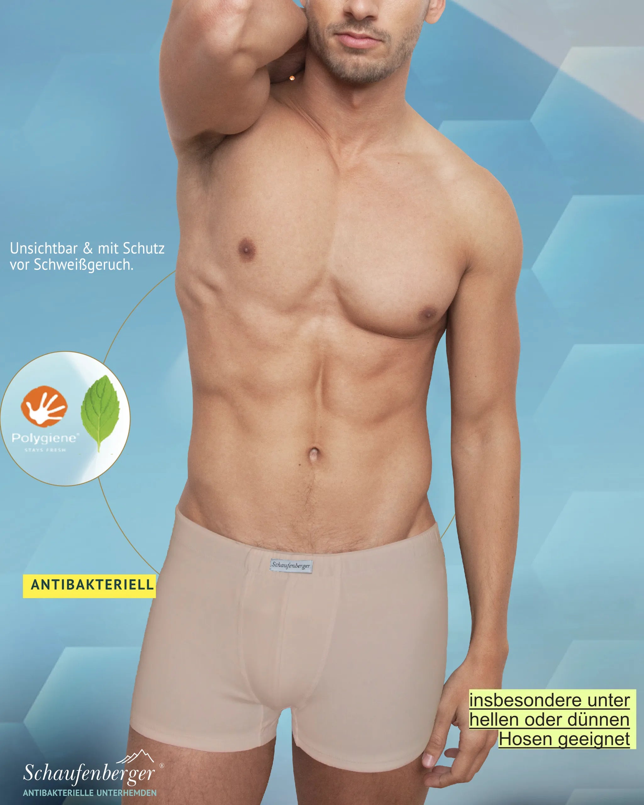 Antibakterielle Unterhose Herren Hautfarbe – kein Geruch | Schaufenberger®
