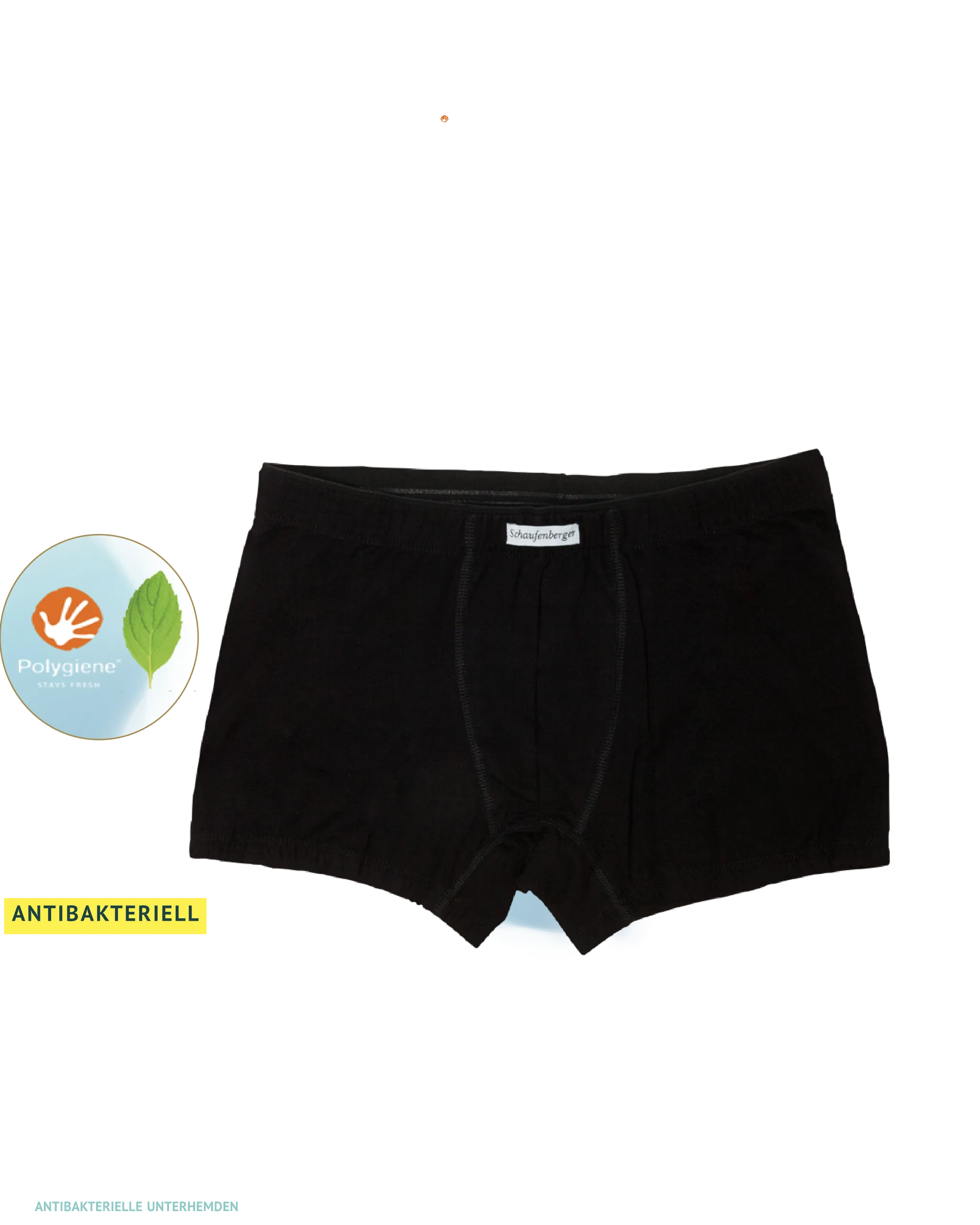 Antibakterielle Unterhose Schwarz – Detailansicht | Schaufenberger®