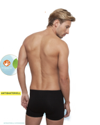 Antibakterielle Unterhose Herren Schwarz – Seitenansicht | Schaufenberger®
