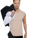 Unsichtbares Trägershirt Herren Hautfarbe ärmellos – V-Ausschnitt | Schaufenberger®