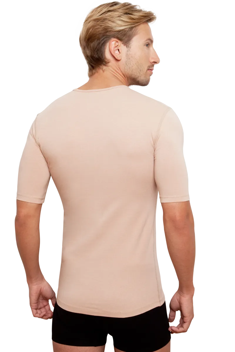 Unsichtbares Unterhemd Herren Hautfarbe Halbarm V-Ausschnitt | Schaufenberger®