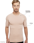 Unsichtbares Unterhemd Herren Halbarm Rundhals Hautfarbe | Schaufenberger®
